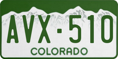 CO license plate AVX510