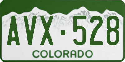 CO license plate AVX528