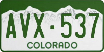 CO license plate AVX537