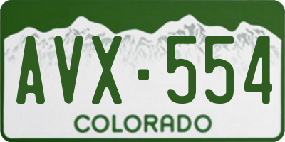 CO license plate AVX554