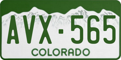 CO license plate AVX565