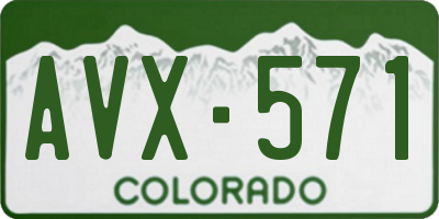 CO license plate AVX571