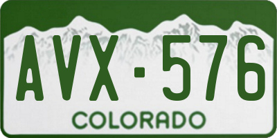 CO license plate AVX576