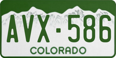 CO license plate AVX586