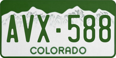 CO license plate AVX588