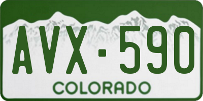 CO license plate AVX590