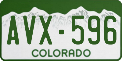 CO license plate AVX596
