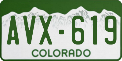 CO license plate AVX619