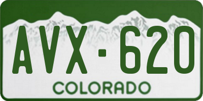 CO license plate AVX620
