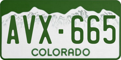 CO license plate AVX665