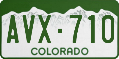CO license plate AVX710