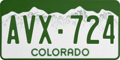 CO license plate AVX724