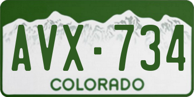 CO license plate AVX734