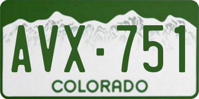 CO license plate AVX751