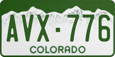CO license plate AVX776