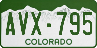 CO license plate AVX795
