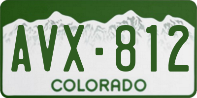 CO license plate AVX812