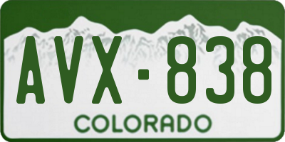 CO license plate AVX838