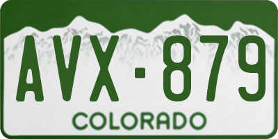 CO license plate AVX879