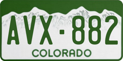 CO license plate AVX882