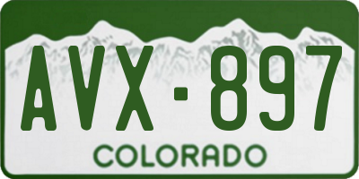 CO license plate AVX897