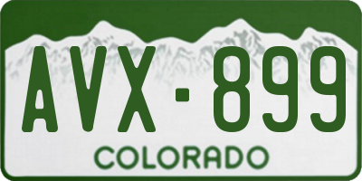 CO license plate AVX899