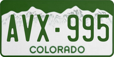 CO license plate AVX995
