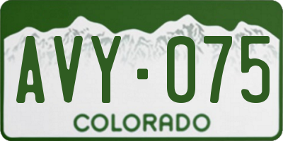 CO license plate AVY075