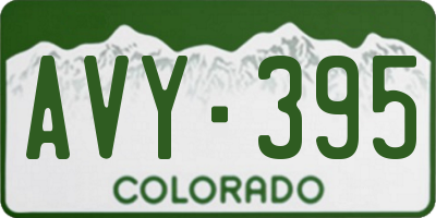 CO license plate AVY395
