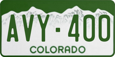 CO license plate AVY400