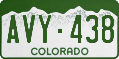 CO license plate AVY438