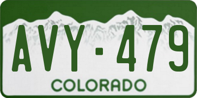 CO license plate AVY479