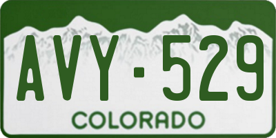 CO license plate AVY529