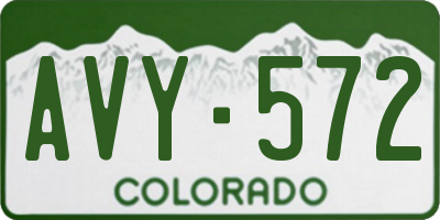 CO license plate AVY572
