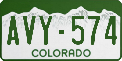 CO license plate AVY574
