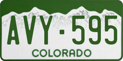 CO license plate AVY595
