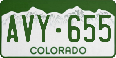 CO license plate AVY655