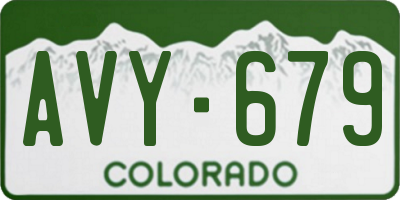 CO license plate AVY679