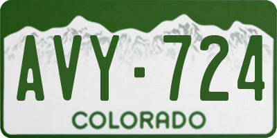 CO license plate AVY724