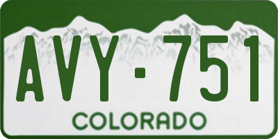 CO license plate AVY751