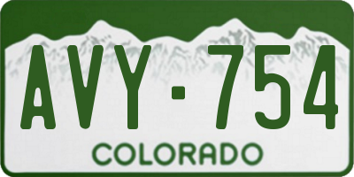 CO license plate AVY754