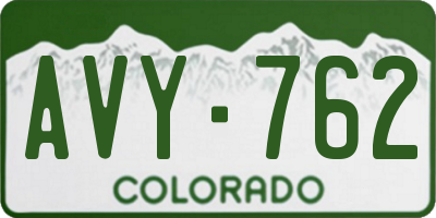 CO license plate AVY762
