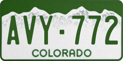CO license plate AVY772