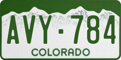 CO license plate AVY784