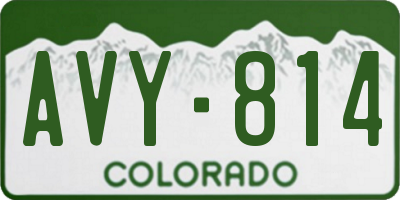 CO license plate AVY814