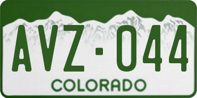 CO license plate AVZ044