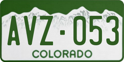 CO license plate AVZ053