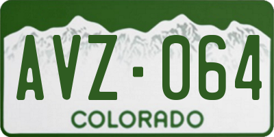 CO license plate AVZ064