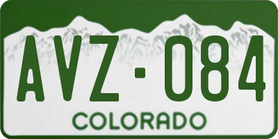 CO license plate AVZ084