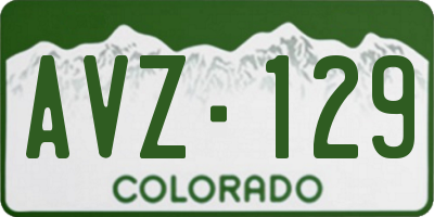 CO license plate AVZ129